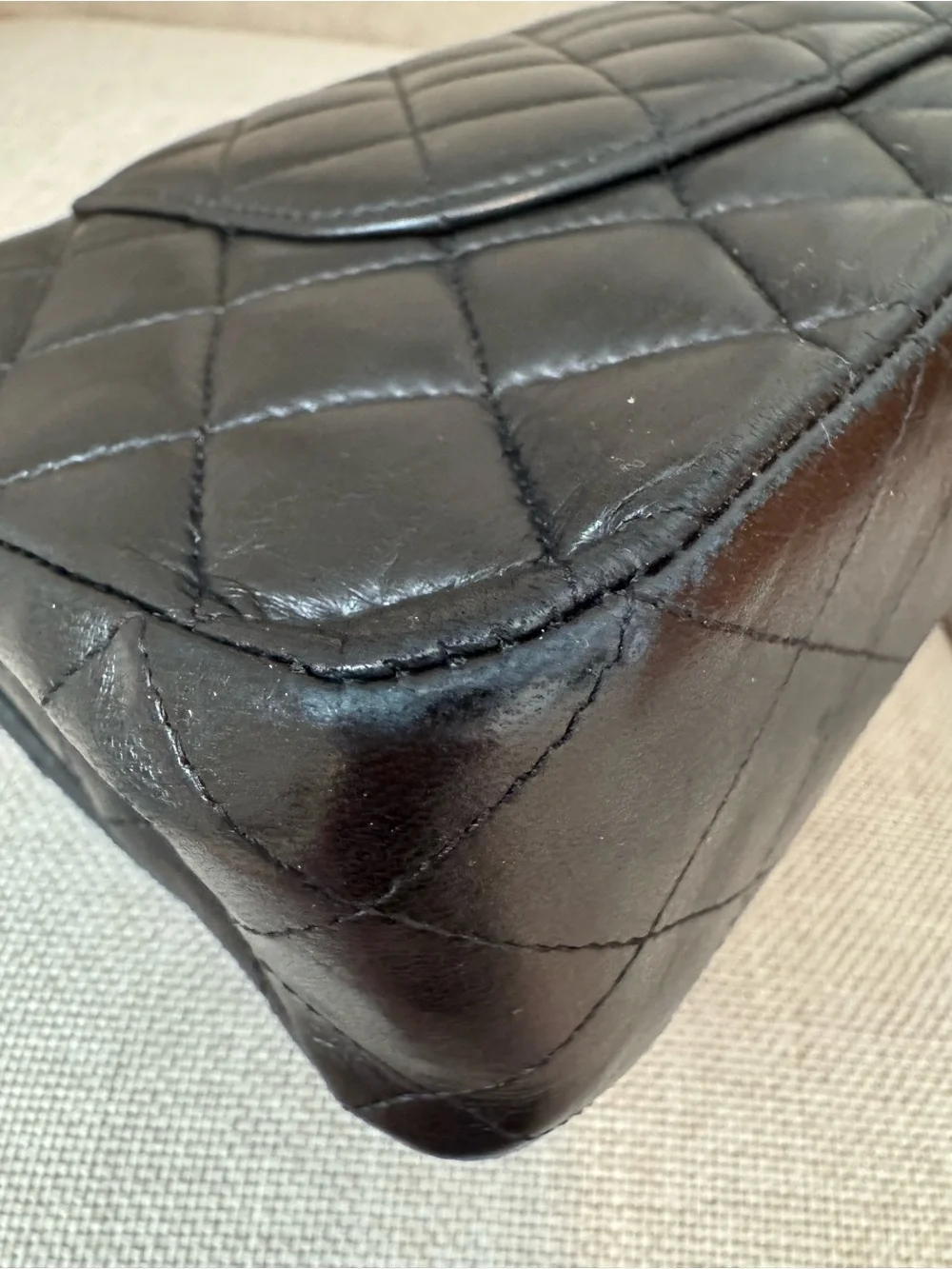 Chanel Medium Black Lambskin Classic Double Flap Bag
